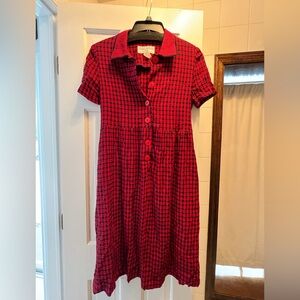 Jessica Howard Red and Black Plaid Dress size medium